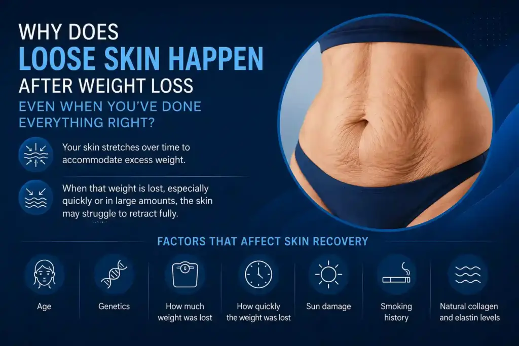 Why Does Loose Skin Happen After Weight Loss Even When You’ve Done Everything Right Redhill?